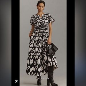 Anthropologie Somerset maxi dress hearts